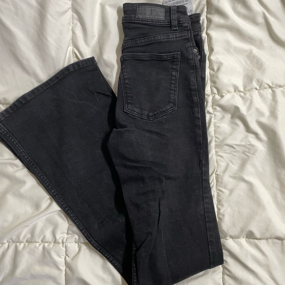 Bershka Black Highwaisted Flared Pants